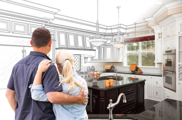 Custom kitchen cabinets installed in a New Market home